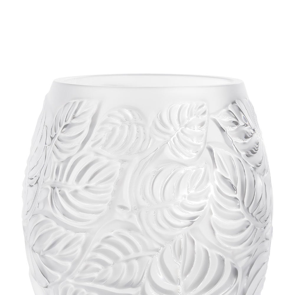 Feuilles Clear Crystal Vase