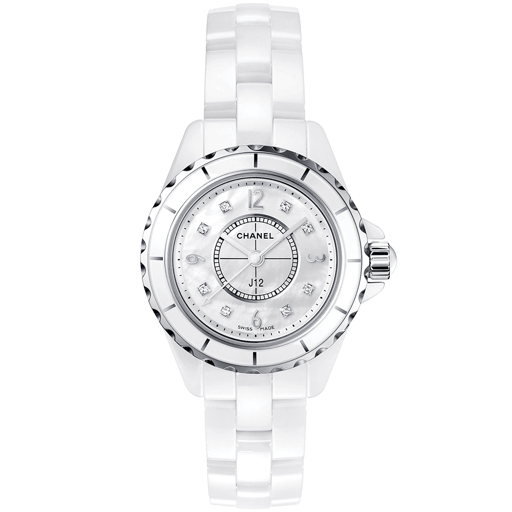 CHANEL J12 White 29mm Diamond Dial Bracelet Watch