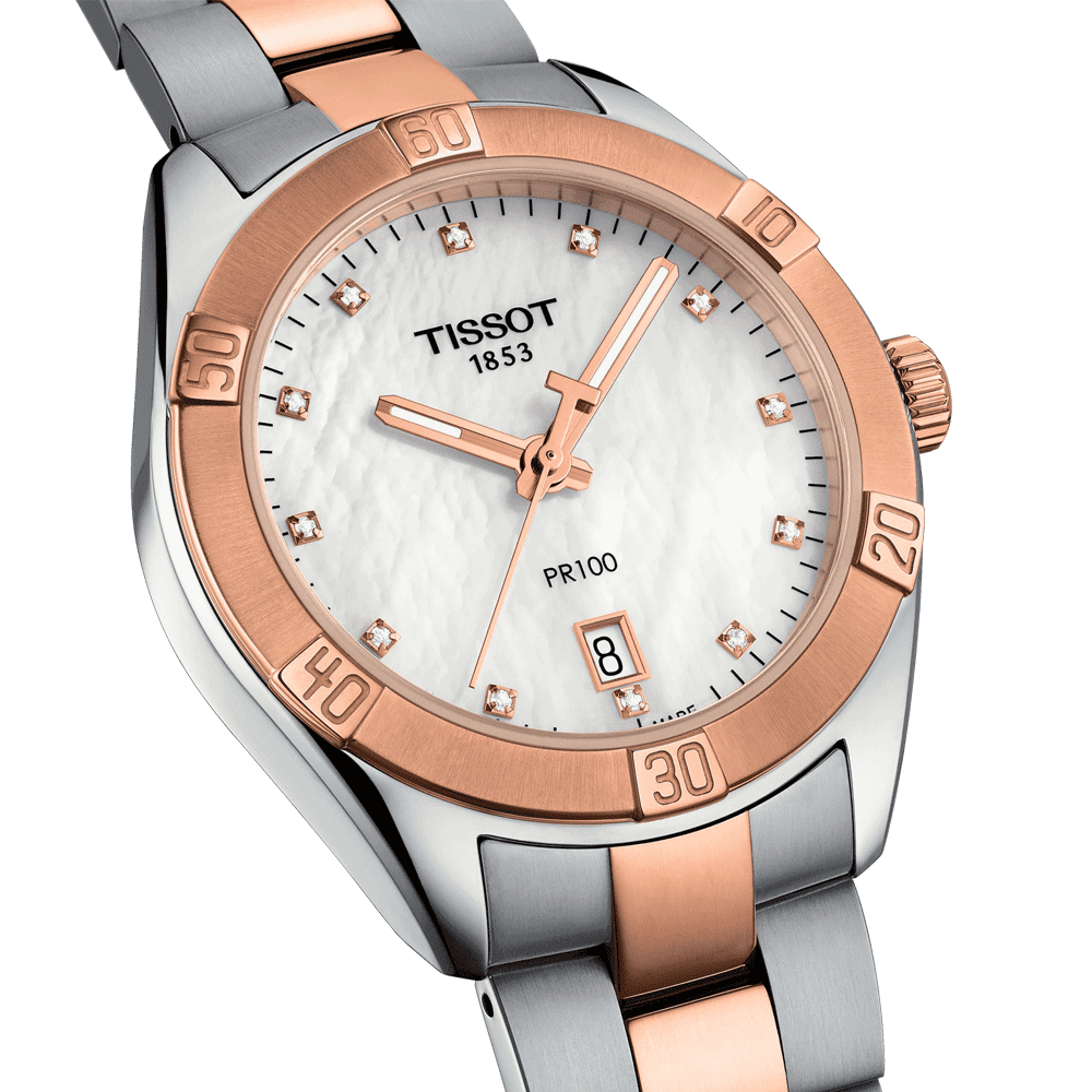 PR 100 Sport Chic Steel and Rose PVD Ladies Watch