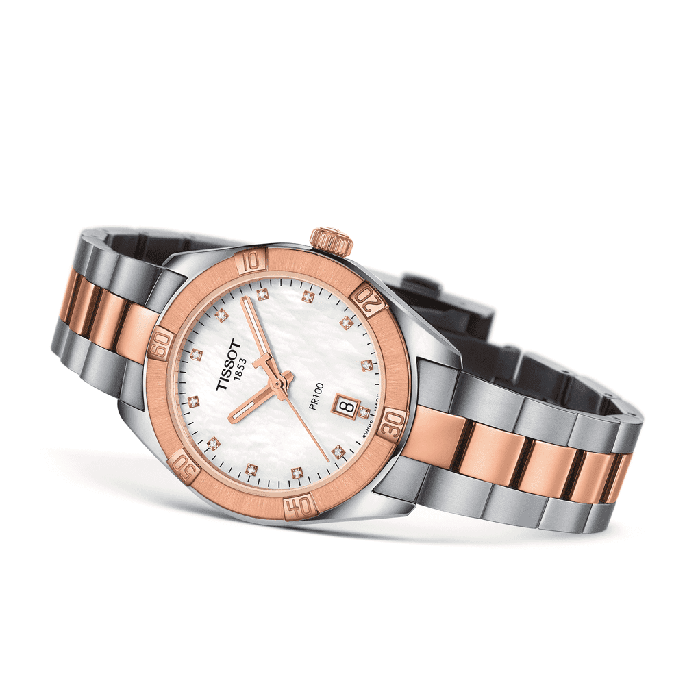 PR 100 Sport Chic Steel and Rose PVD Ladies Watch