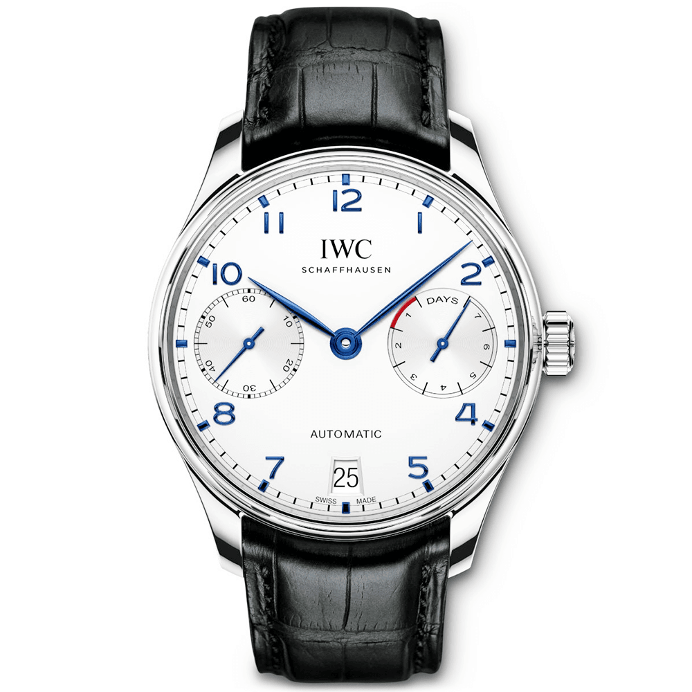 Portugieser 42mm Silver/Blue Dial Men's Automatic Strap Watch