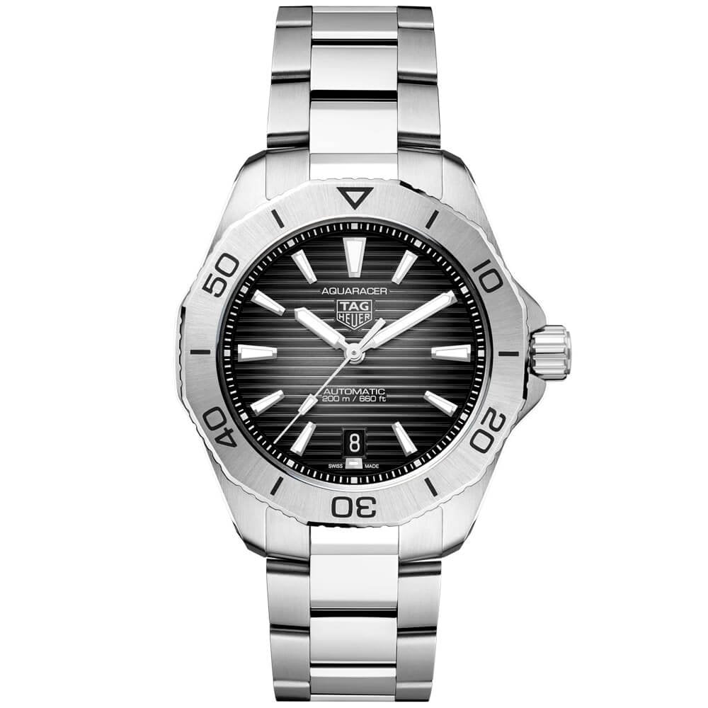 Aquaracer Professional 200 Date 40mm Black Dial Automatic Bracelet Watch