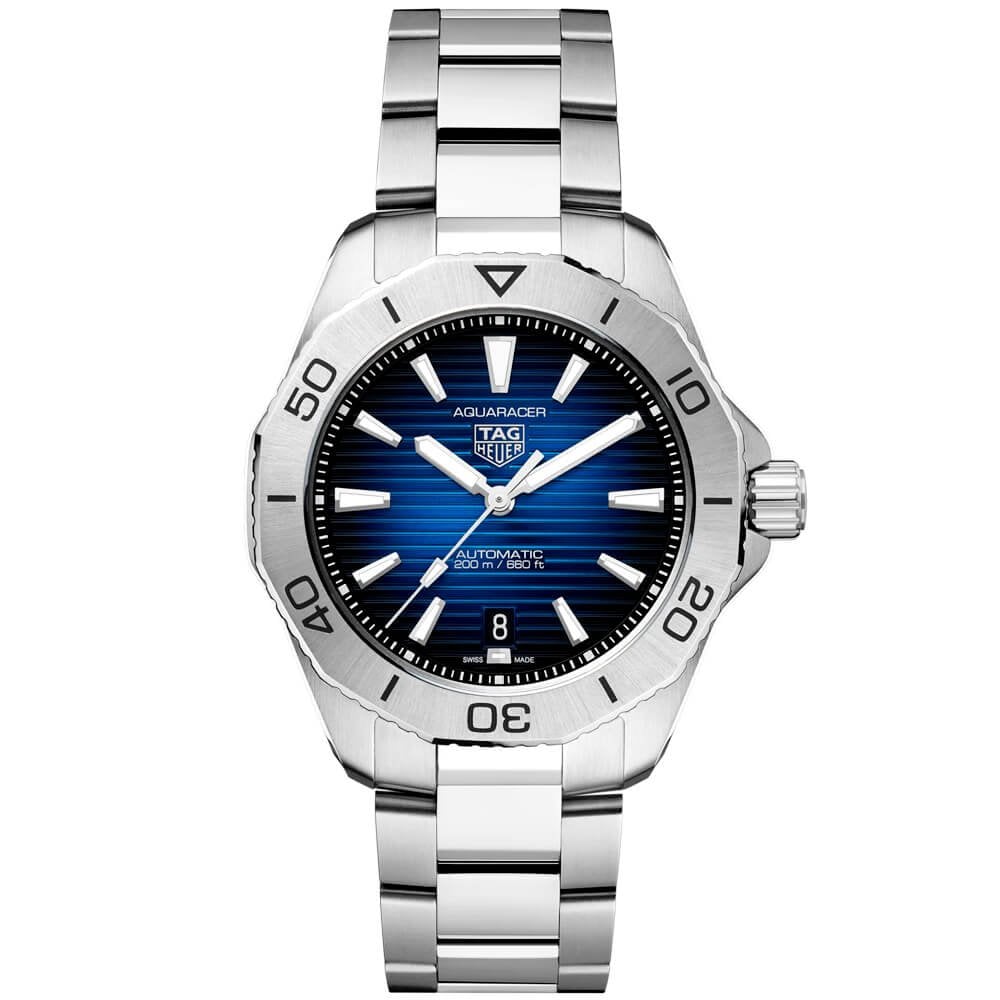 Aquaracer Professional 200 Date 40mm Blue Dial Automatic Bracelet Watch