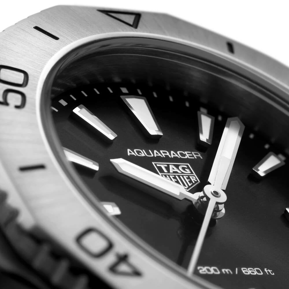 Aquaracer Professional 200 30mm Black Dial Ladies Bracelet Watch