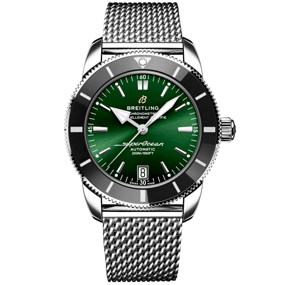 Superocean Heritage II 42mm Green Dial Men's Bracelet Watch