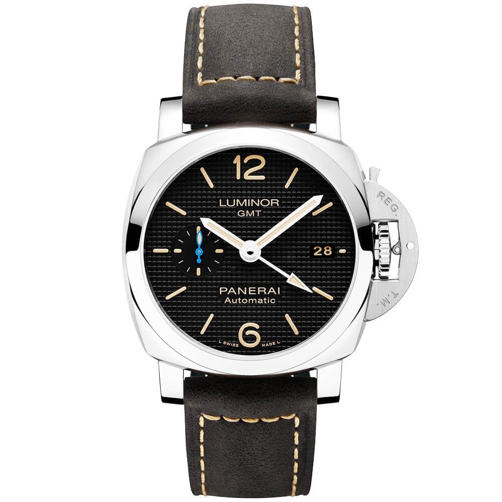 Luminor 1950 42mm 3 Days GMT Automatic Men's Leather Strap Watch