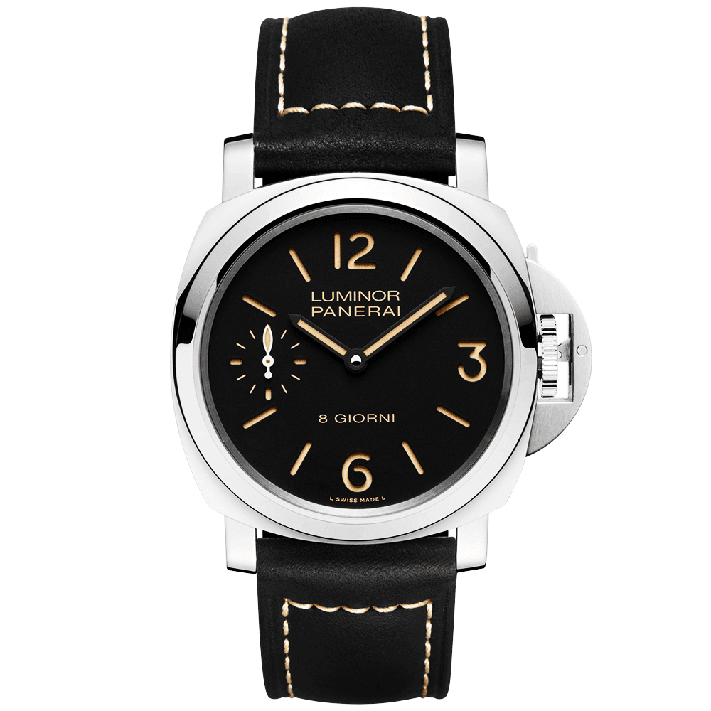 Luminor Base 44mm Black Dial Small Seconds Manual-Wind Strap Watch