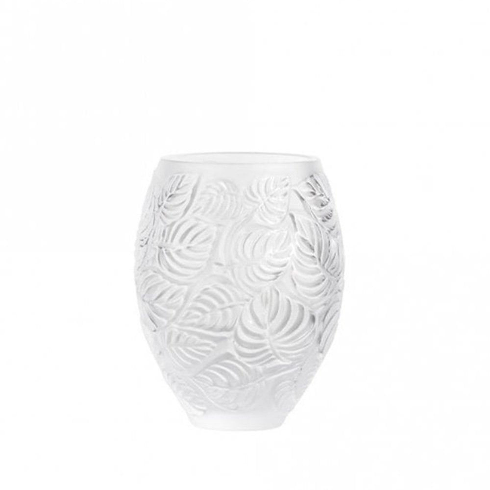 Feuilles Clear Crystal Vase