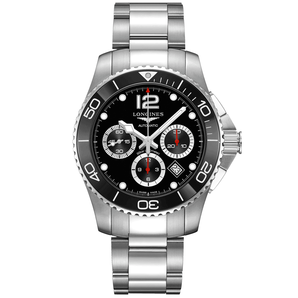 HydroConquest Steel 43mm Steel Automatic Chronograph Watch