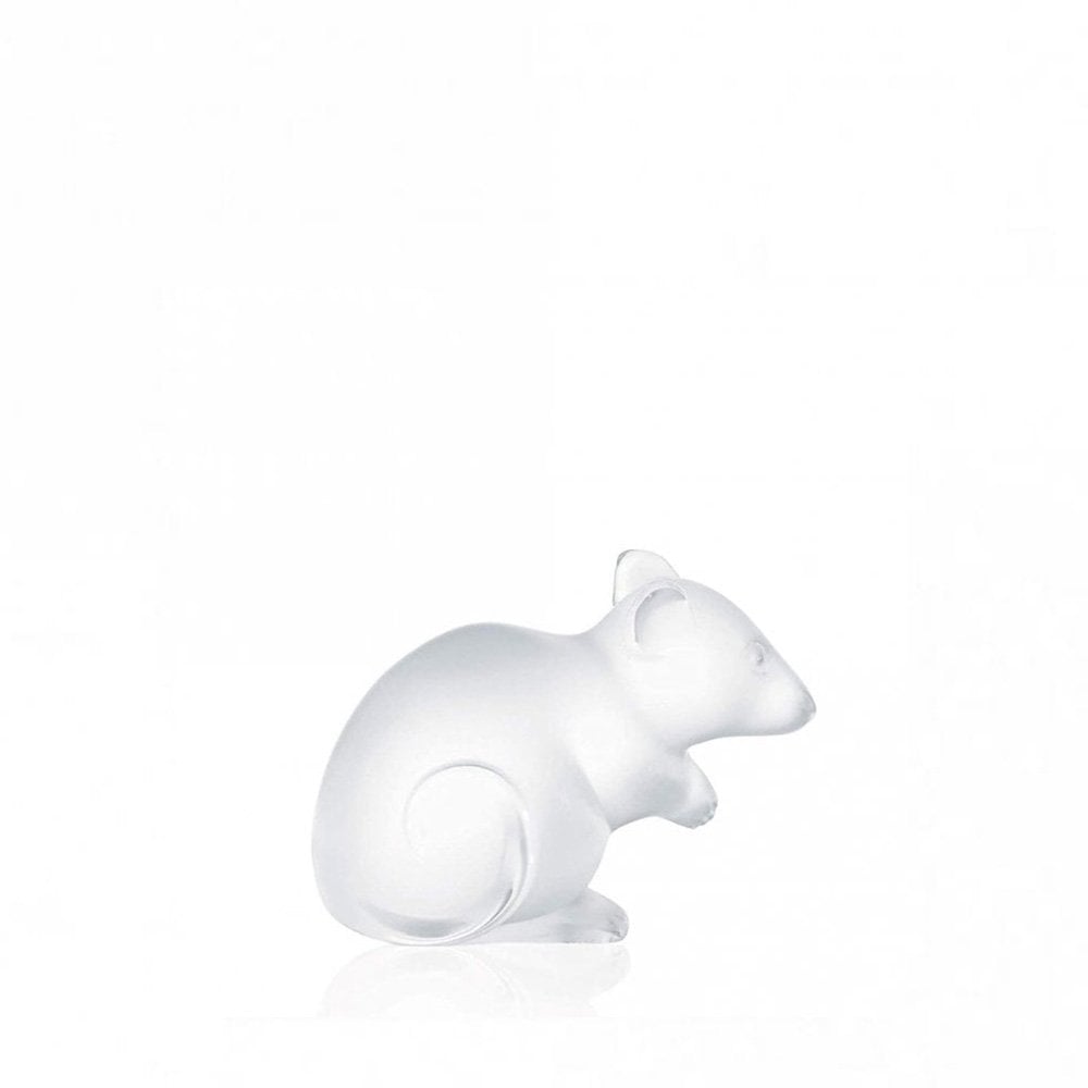 Clear Mouse Crystal Sculpture