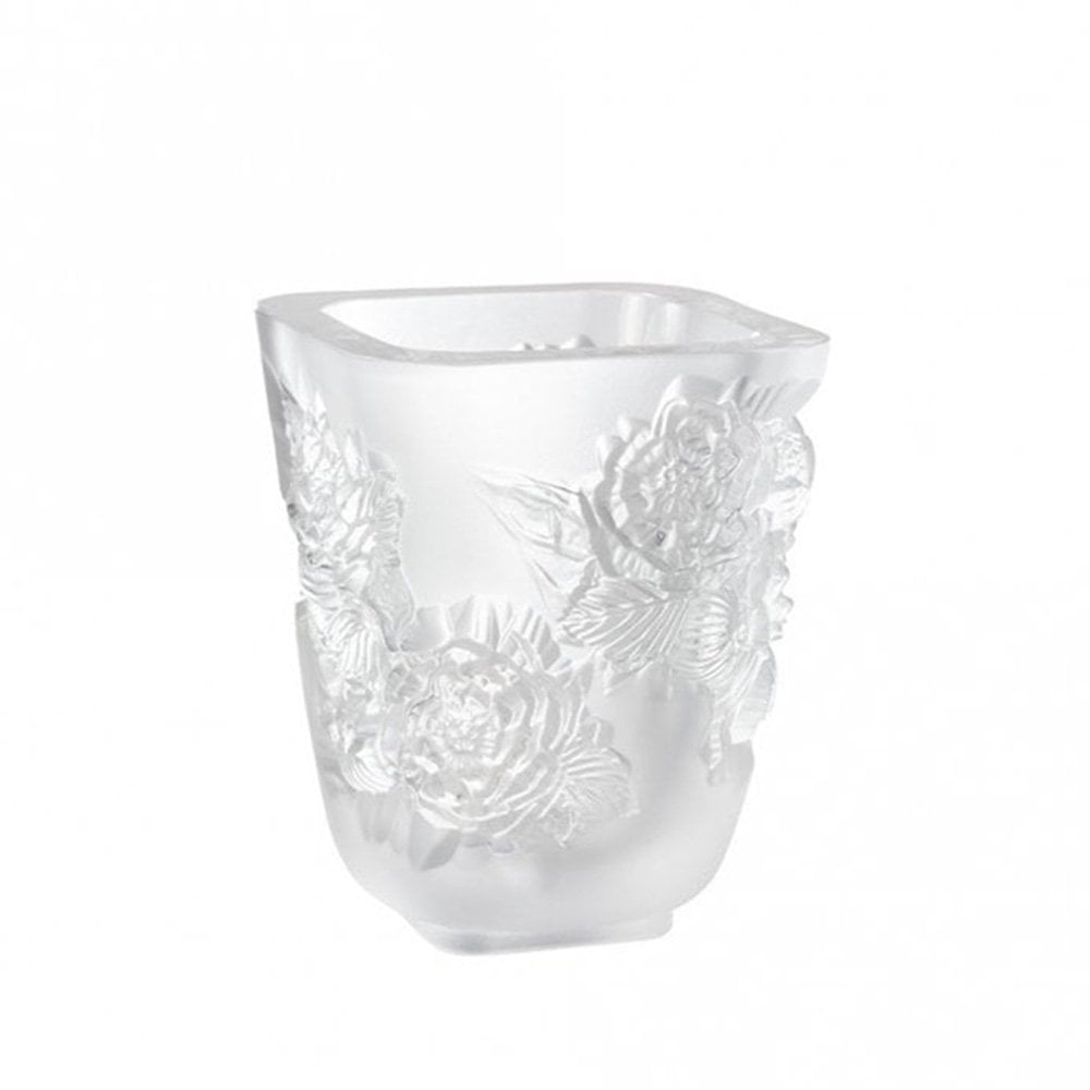 Pivoines Small Clear Crystal Vase