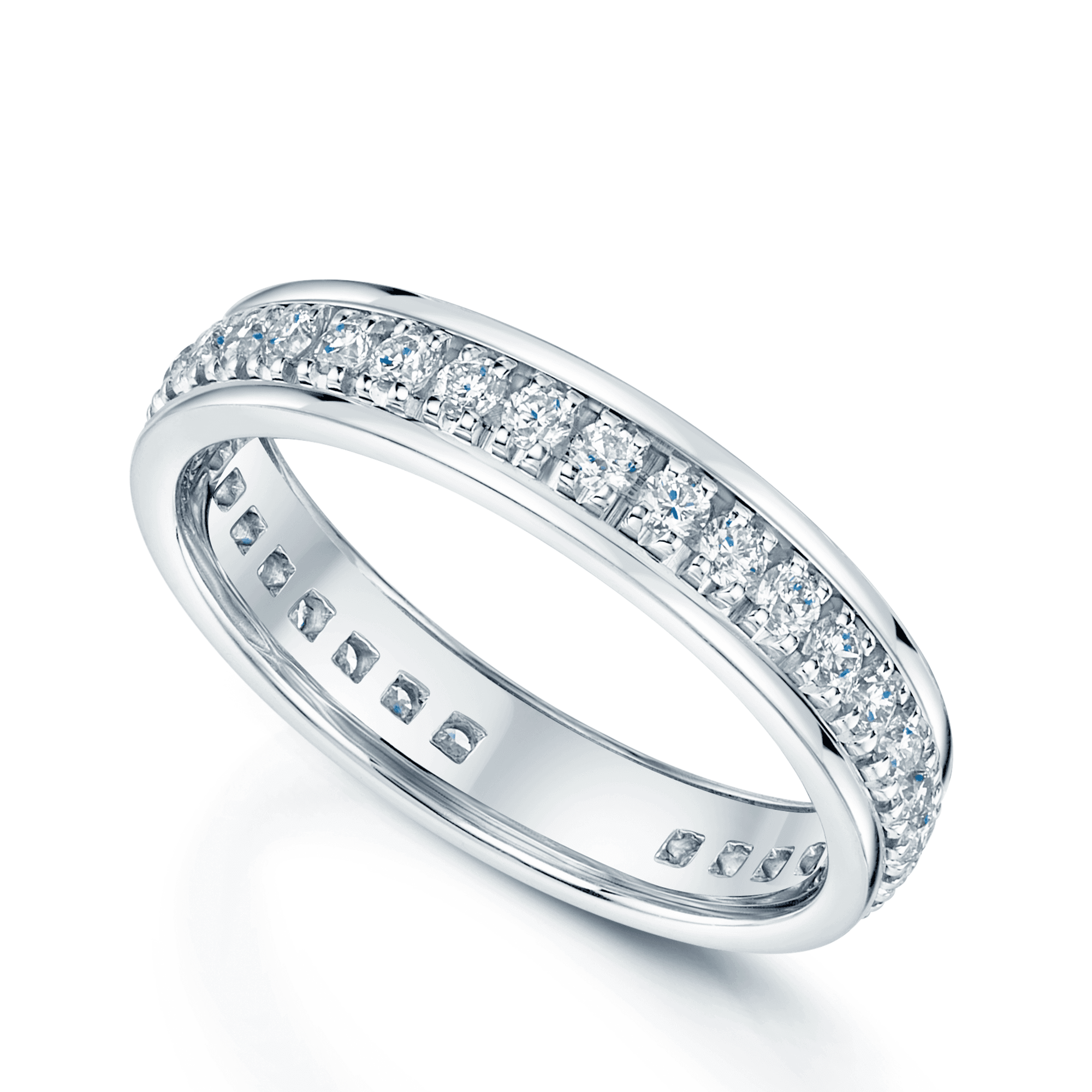 18ct White Gold Round Brilliant Cut Diamond Eternity Ring