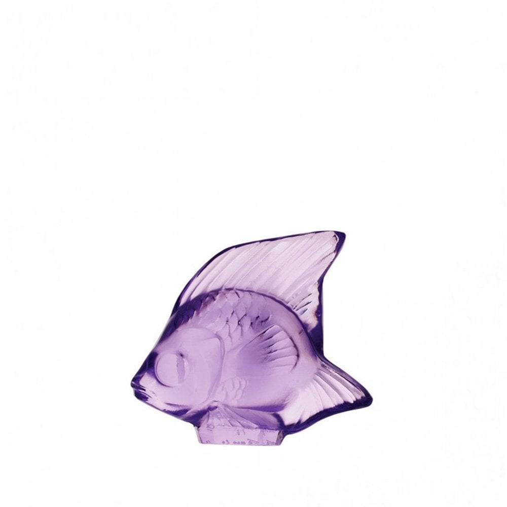 Light Purple Crystal Fish Sculpture