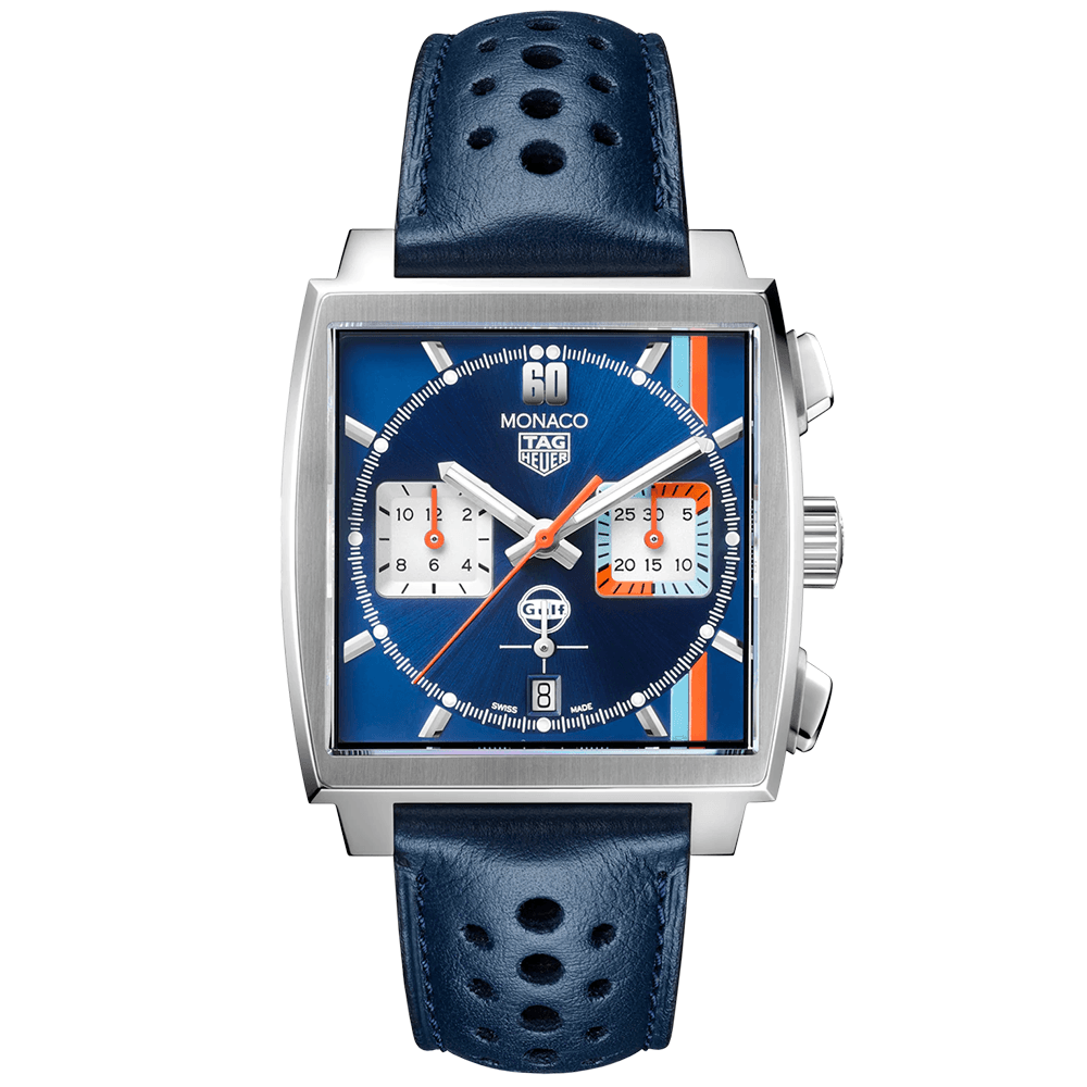 Monaco x Gulf 39mm Men's Automatic Chronograph Special Edition Watch