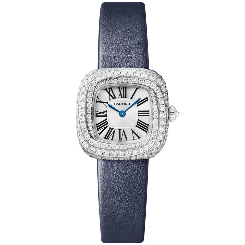 Coussin de Cartier Small 18ct White Gold Diamond Set Watch