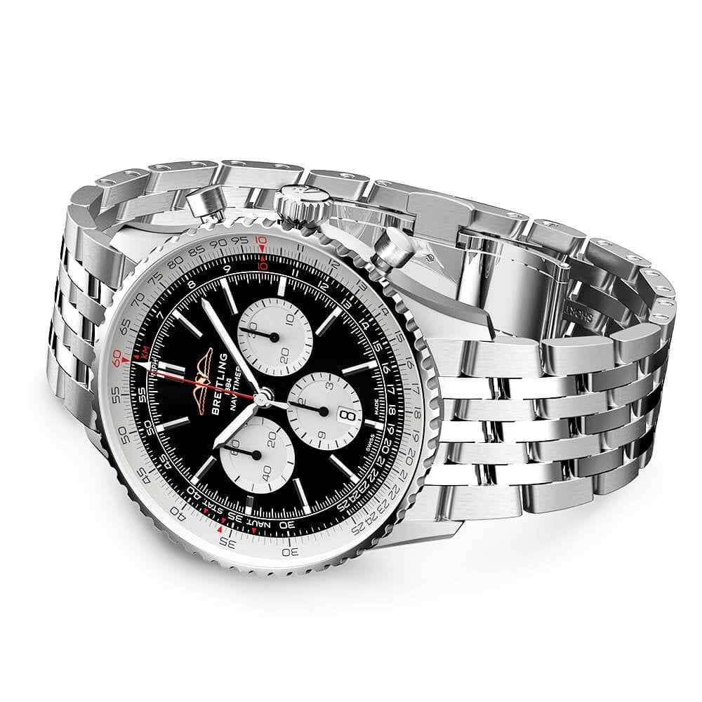Navitimer 46mm Black/Silver Dial Men's Automatic Chronograph Watch