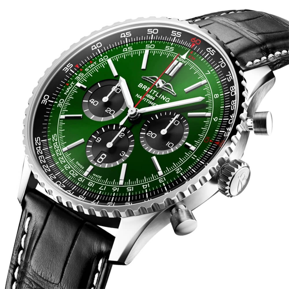Navitimer 46mm Green/Black Dial Men's Chronograph Watch