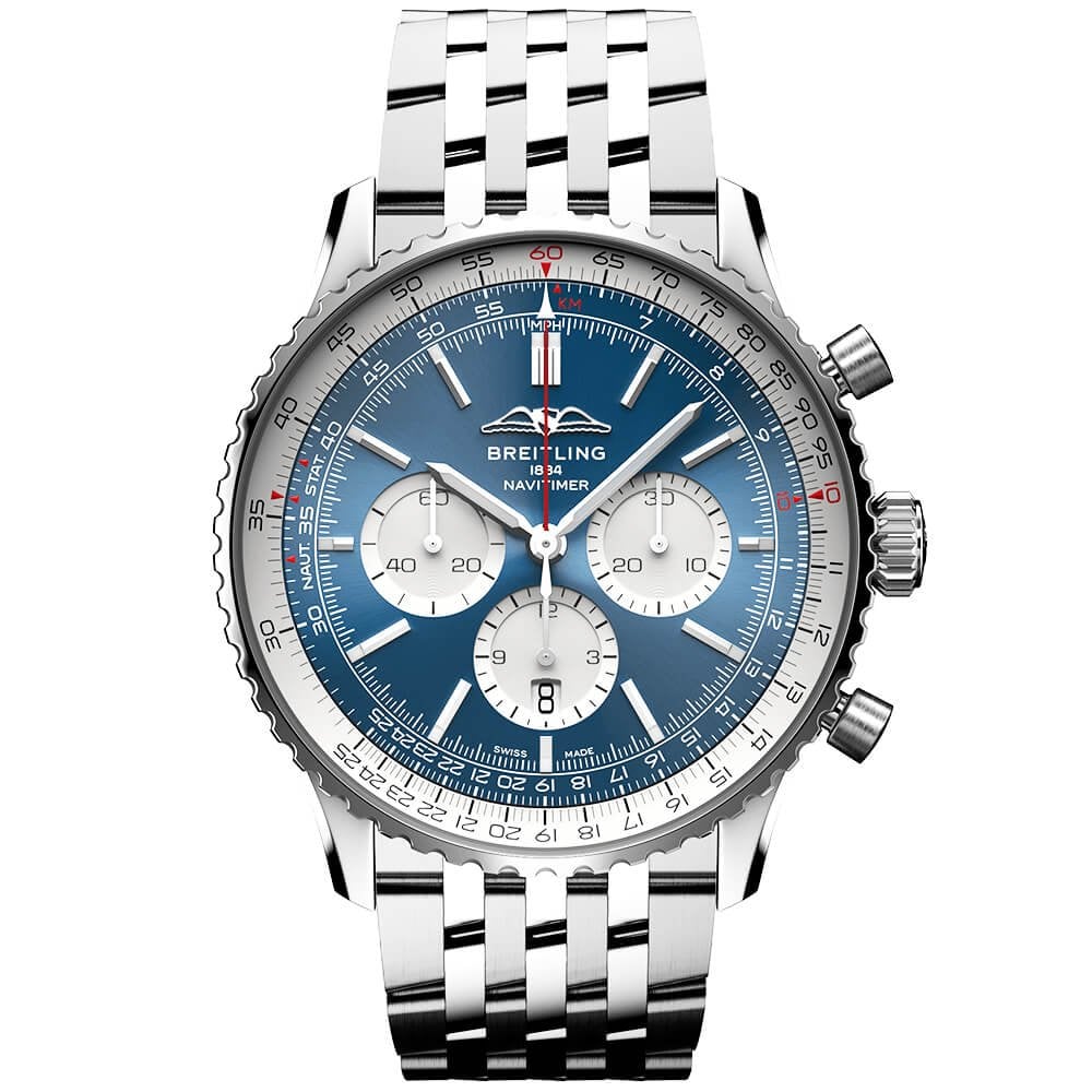 Navitimer 46mm Blue/Silver Dial Men's Automatic Chronograph Watch