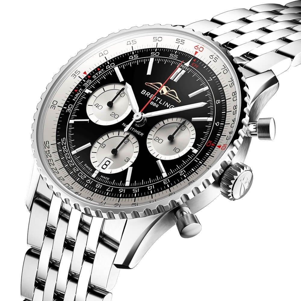Navitimer 43mm Black/Silver Dial Men's Automatic Chronograph Watch