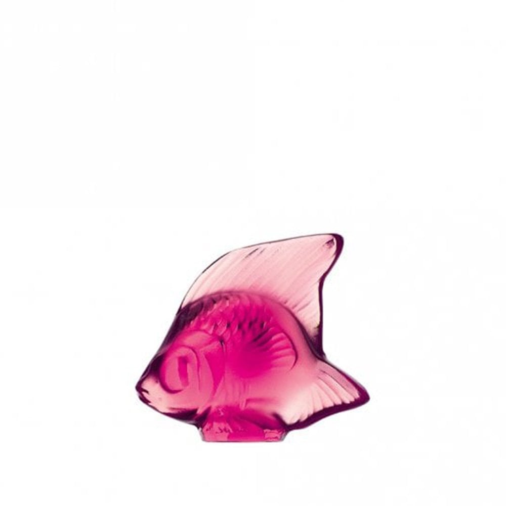 Fuchsia Crystal Fish Sculpture