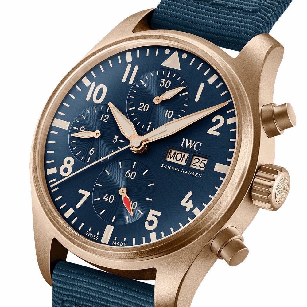 Pilot's Bronze 41mm Blue Dial Men's Chronograph Watch