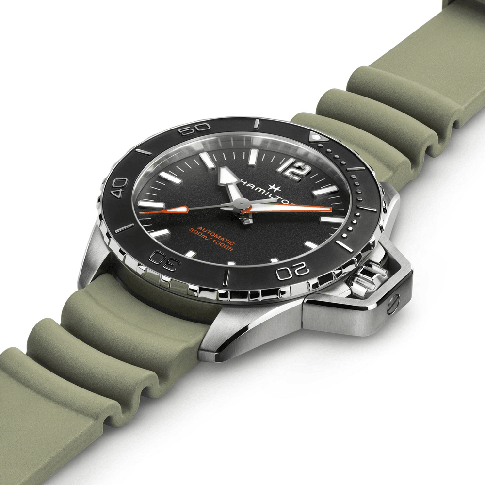Khaki Navy Frogman Automatic 46mm Rubber Strap Watch