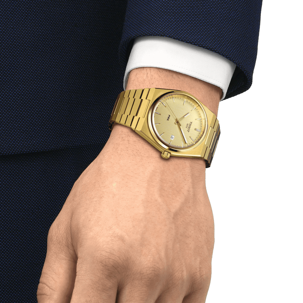 PRX 40mm Yellow Gold PVD Quartz Bracelet Watch
