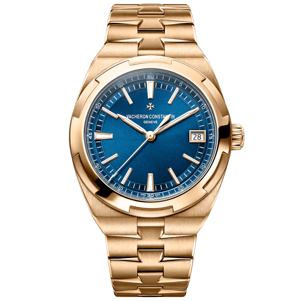 Overseas 18ct Rose Gold Blue Dial Automatic Men's Watch
