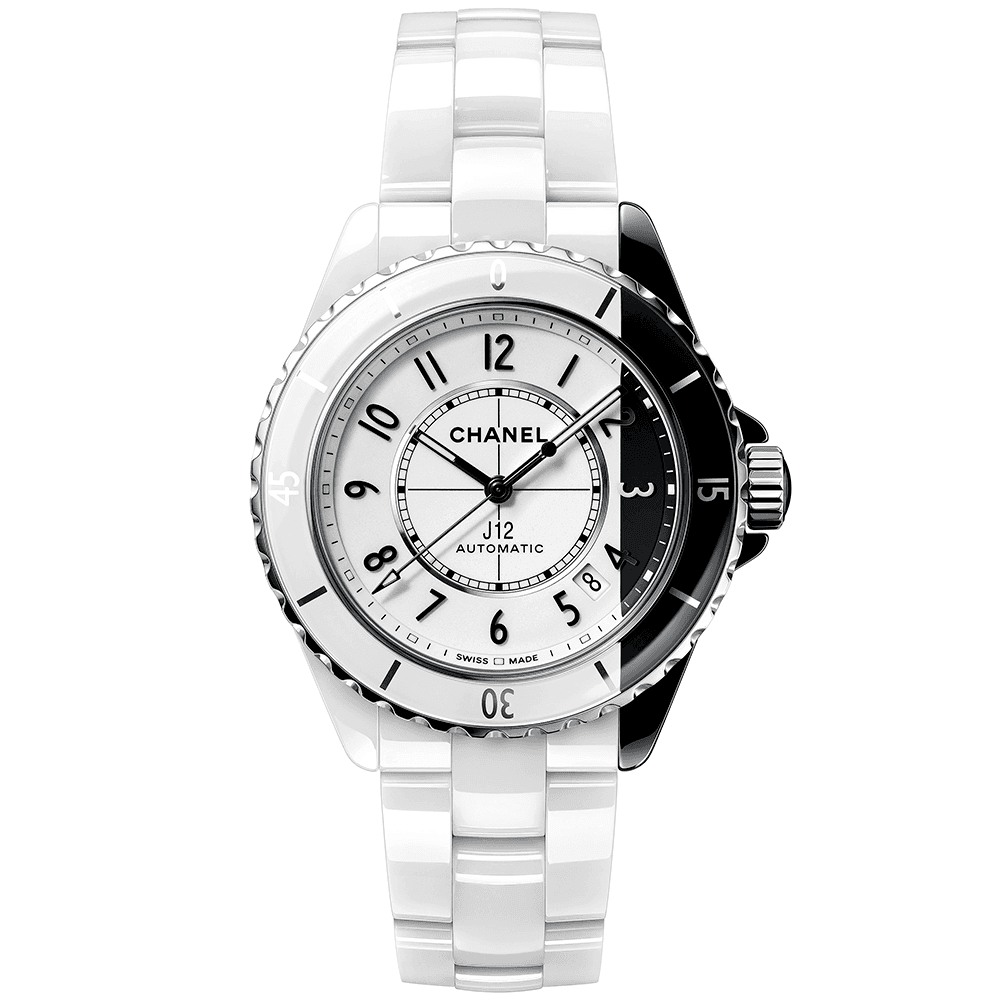 CHANEL J12 PARADOXE 38mm White & Black Ceramic Automatic Bracelet Watch