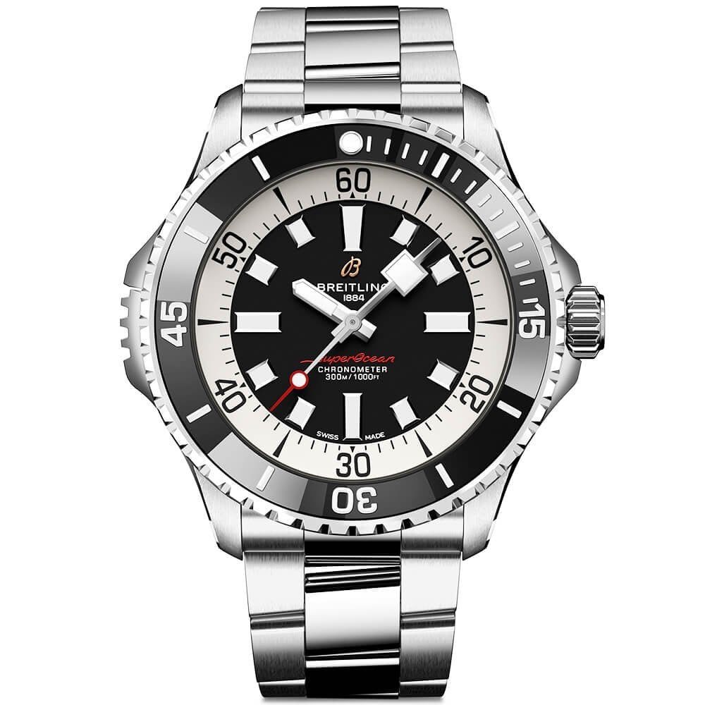 Superocean 46mm Black Dial Men's Automatic Bracelet Watch
