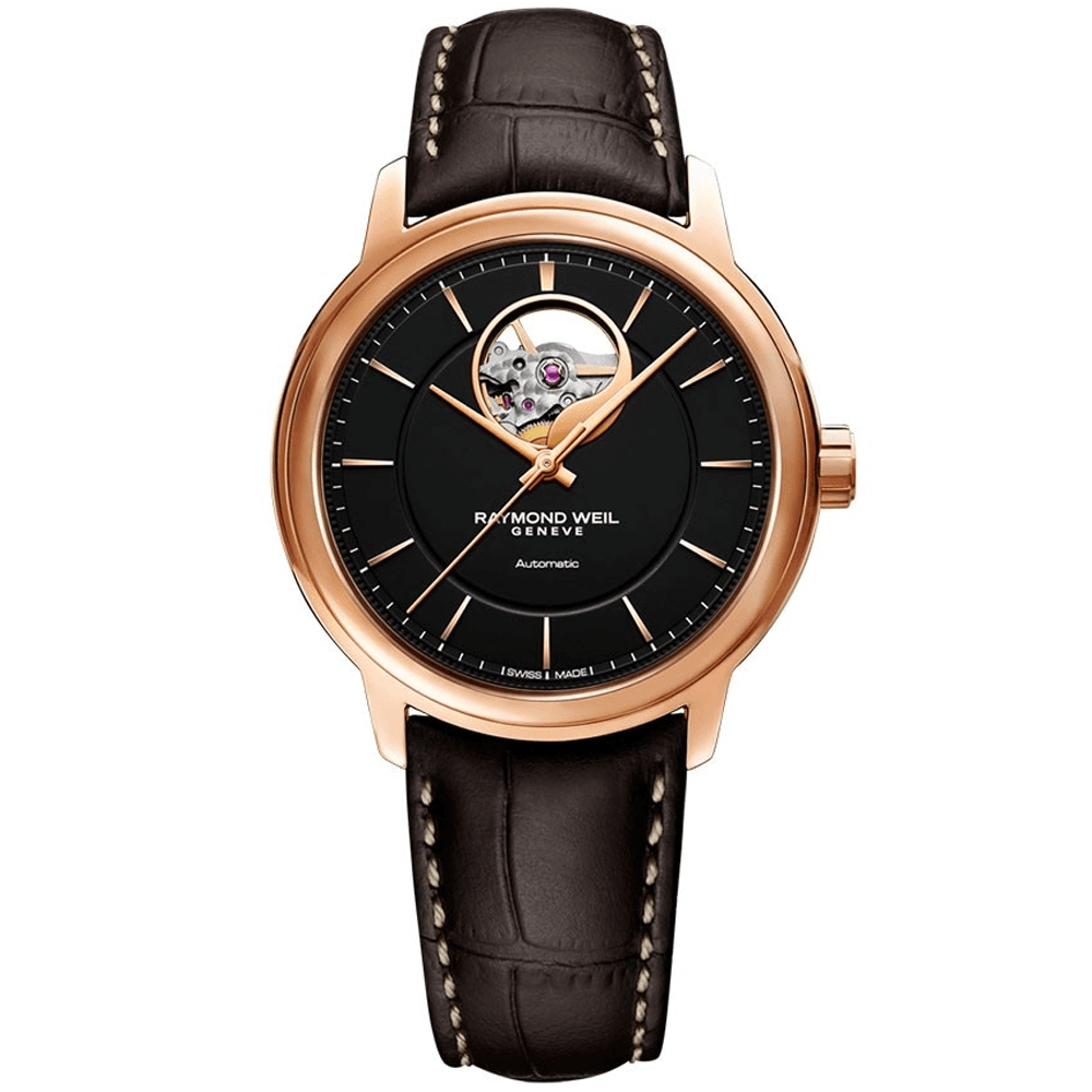 Maestro 40mm Rose Gold PVD Automatic Strap Watch