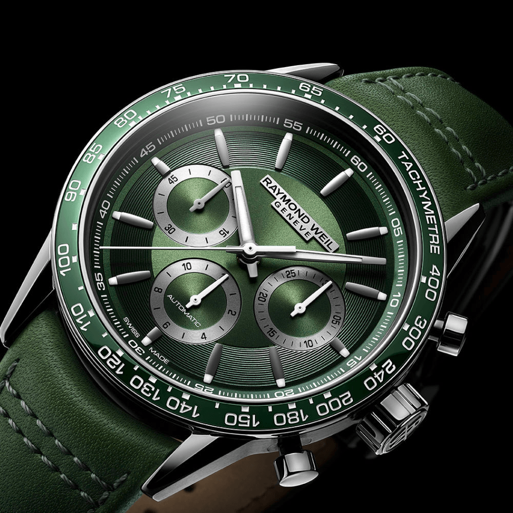 Freelancer Men's Automatic Green Dial Chronograph Watch