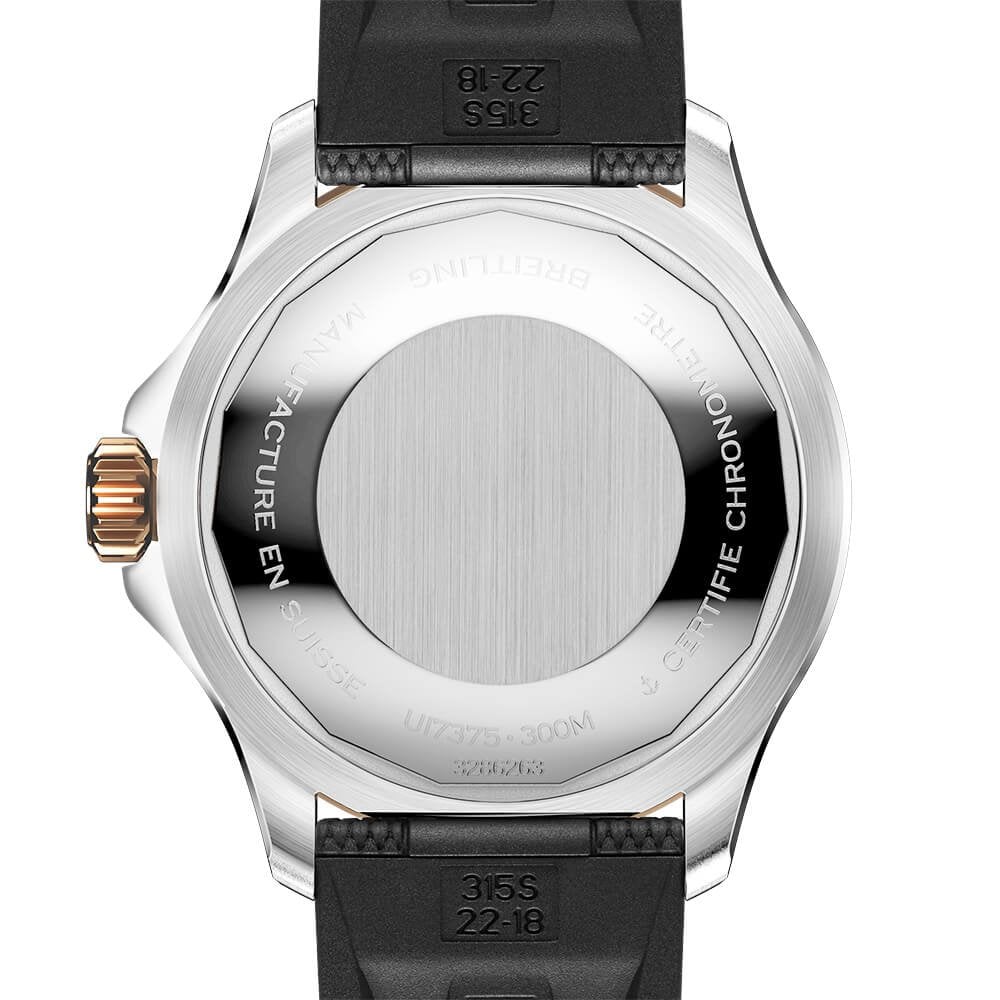 Superocean 42mm Steel & 18ct Rose Gold Black Dial Men's Strap Watch