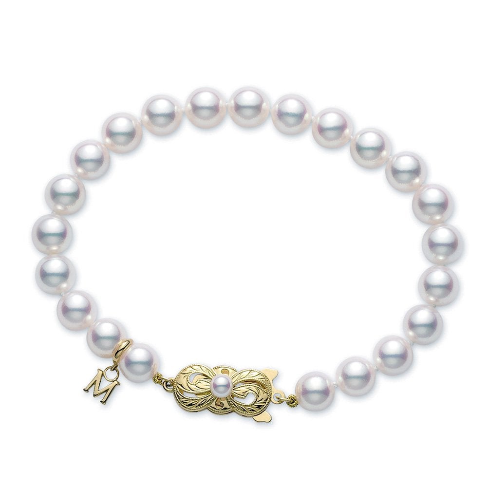 Akoya Pearl 6 -5.5mm Bracelet With Signature 18ct Yellow Gold Clasp