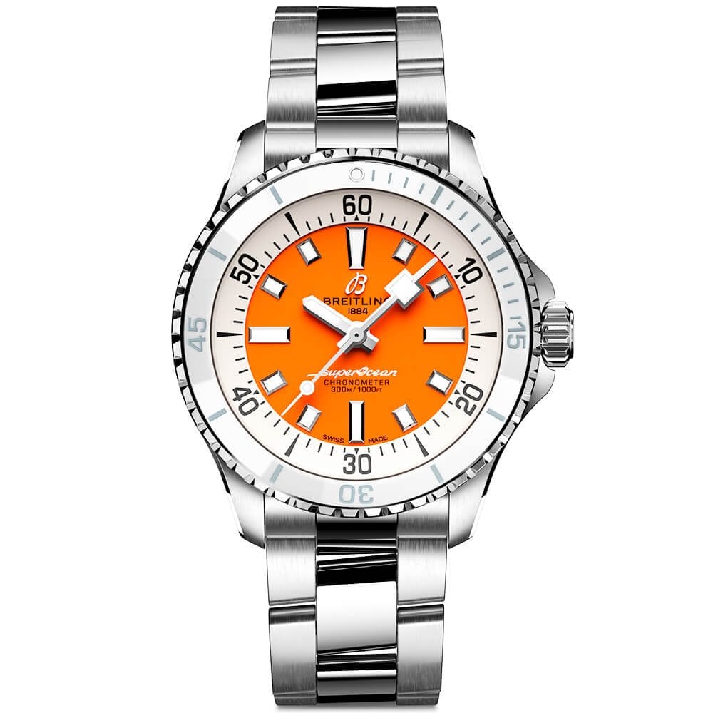 Superocean 36mm Orange Dial Ladies Automatic Bracelet Watch