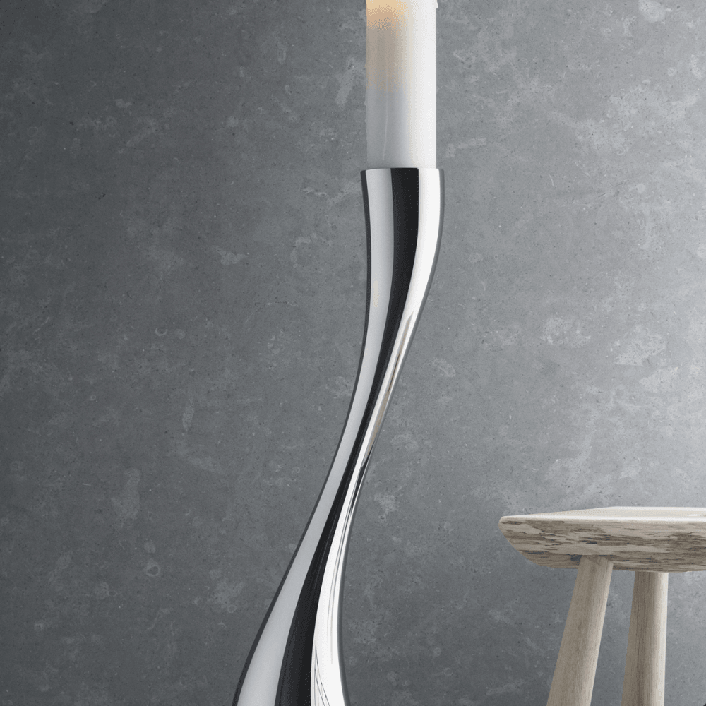 Cobra Stainless Steel Large Floor Candle Holder