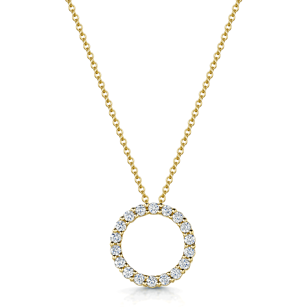9ct Gold Open Circle Necklace | Handcrafted Jewellery | Studio Adorn
