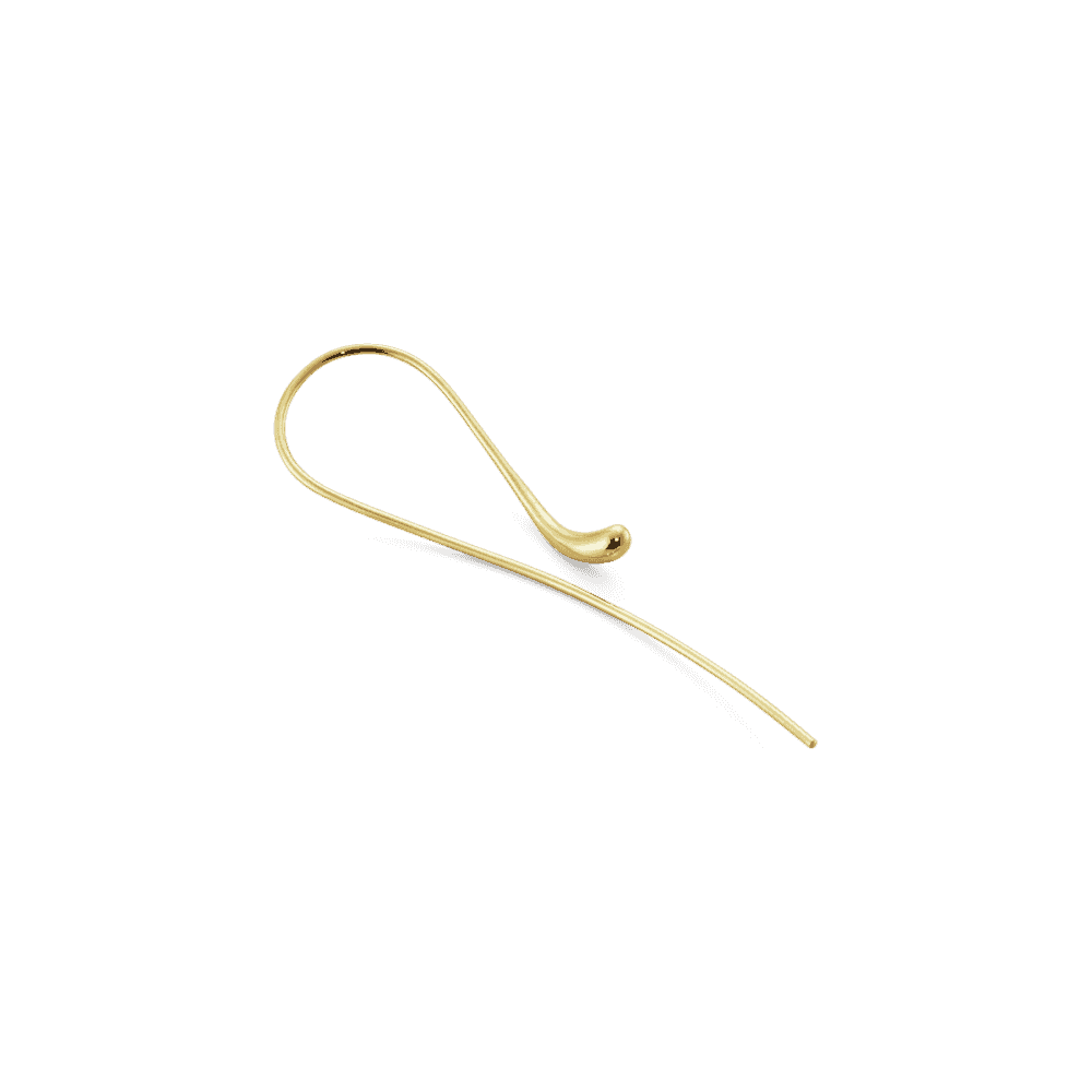 Georg Jensen Mercy 18ct Yellow Gold Drop Hoop Earrings