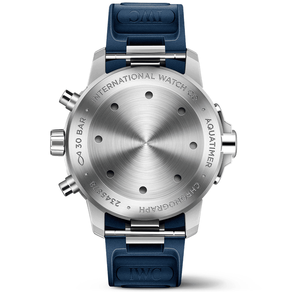 Aquatimer 42mm Blue Dial Men's Rubber Strap Chronograph Watch