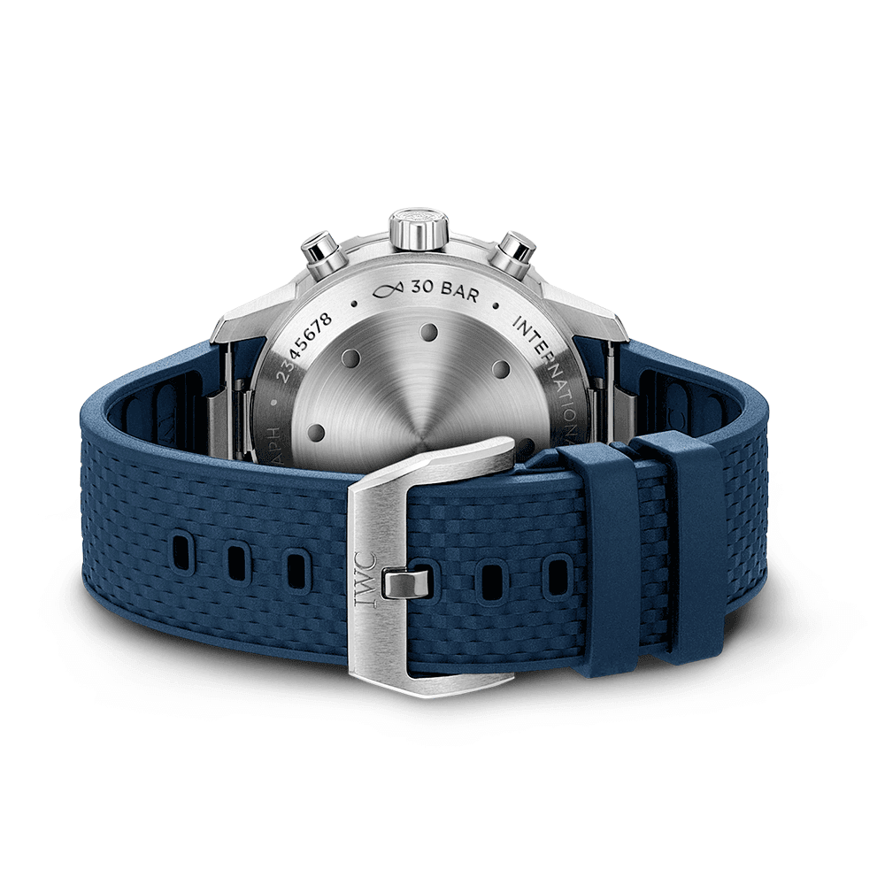 Aquatimer 42mm Blue Dial Men's Rubber Strap Chronograph Watch