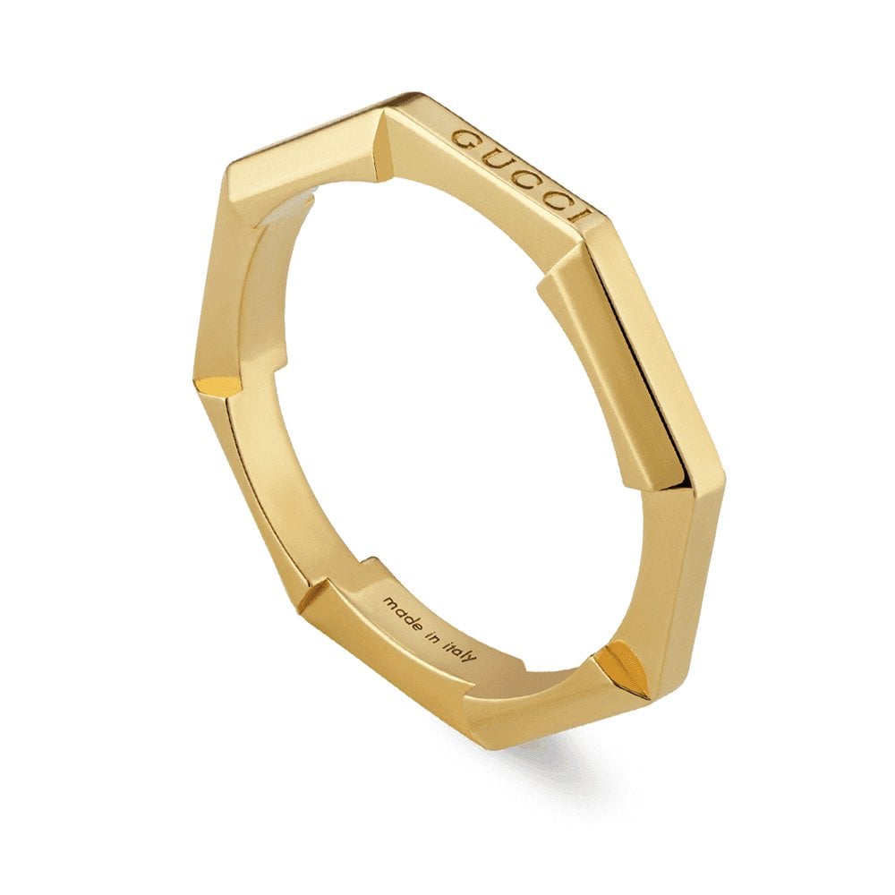 Gucci Link to Love 18ct Yellow Gold Mirrored Ring