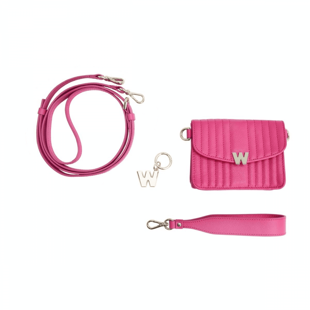 Mimi Mini Pink Bag With Wristlet And Lanyard