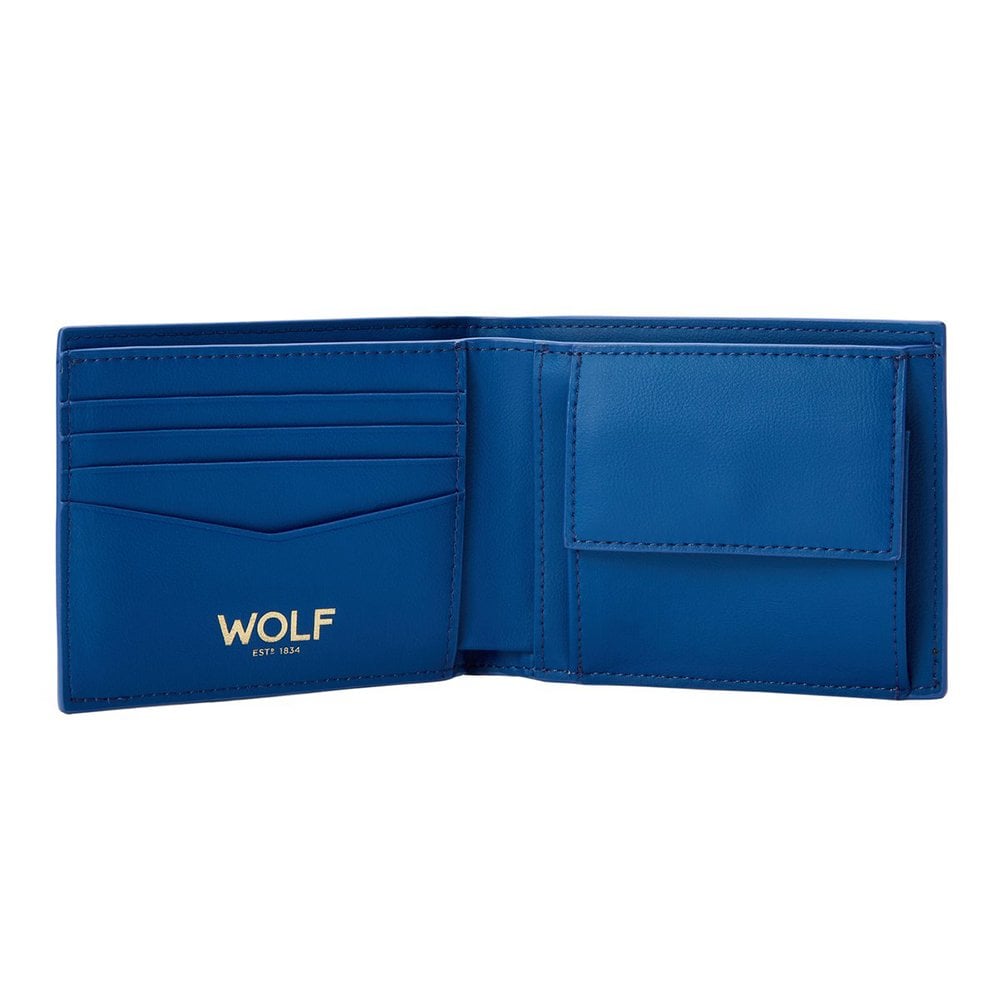 Signature Billfold And Coin Blue Recycled Wallet