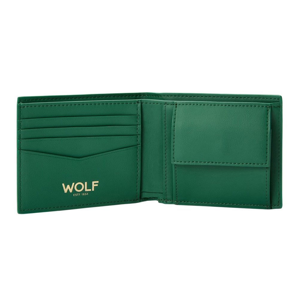 Signature Billfold And Coin Green Recycled Wallet