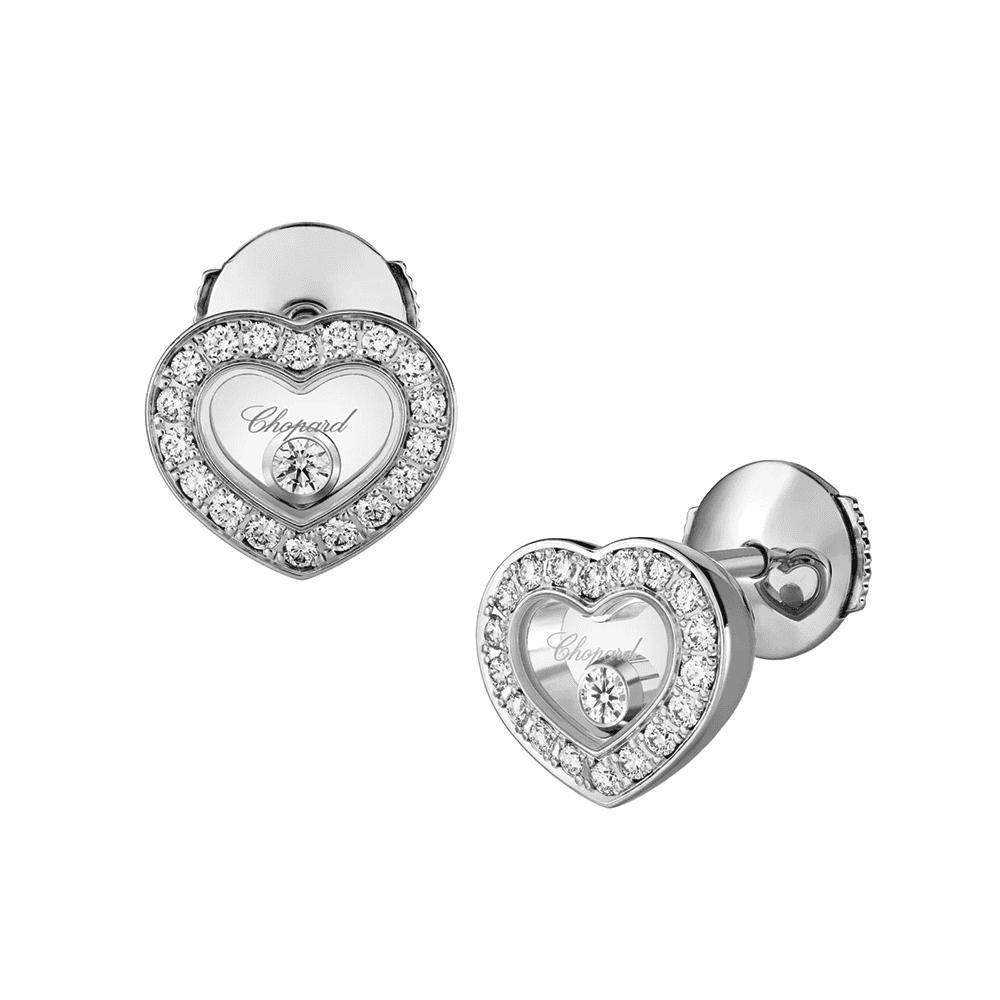 Happy Diamonds Icons 18ct White Gold Heart Earrings
