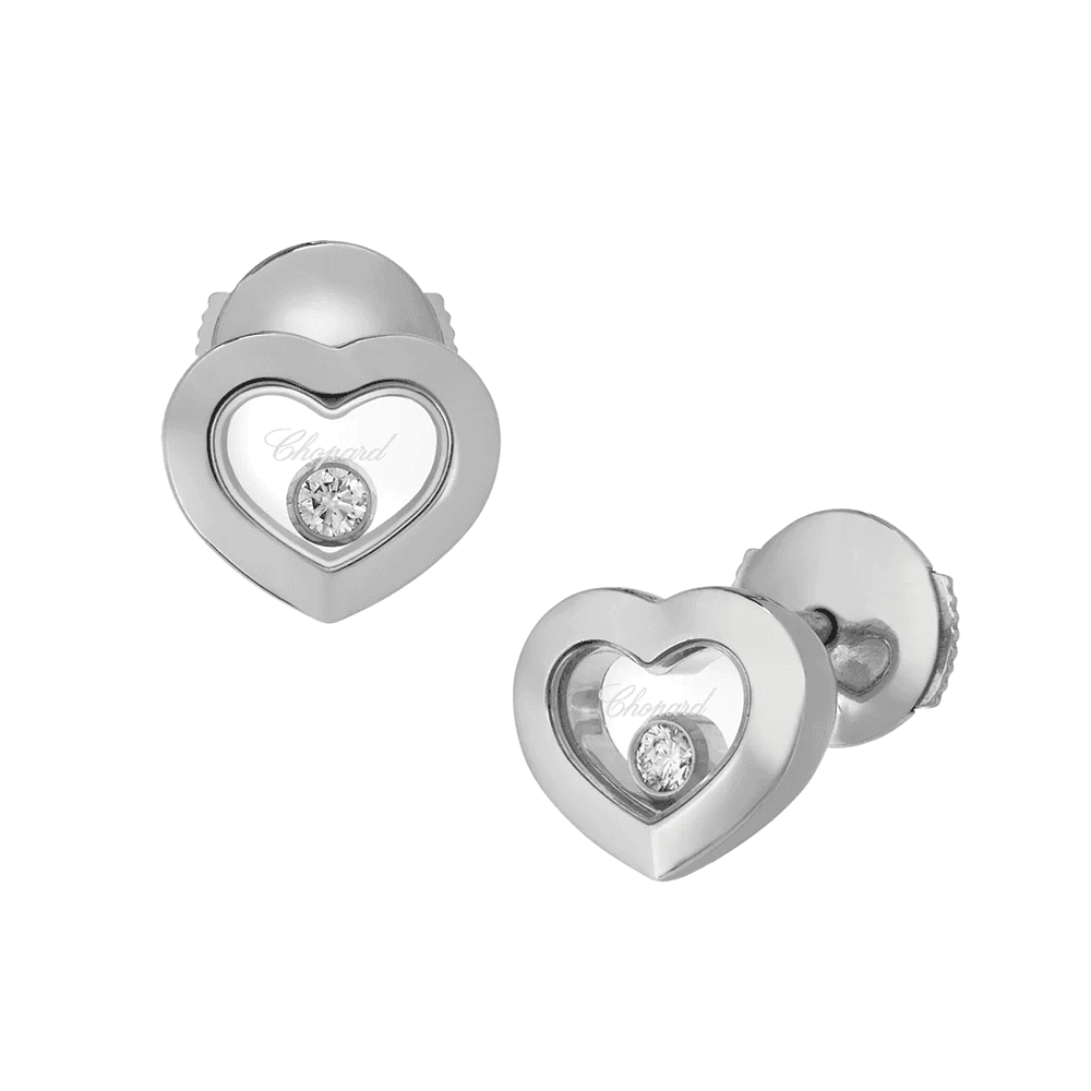 Happy Diamonds Icons 18ct White Gold Heart Earrings