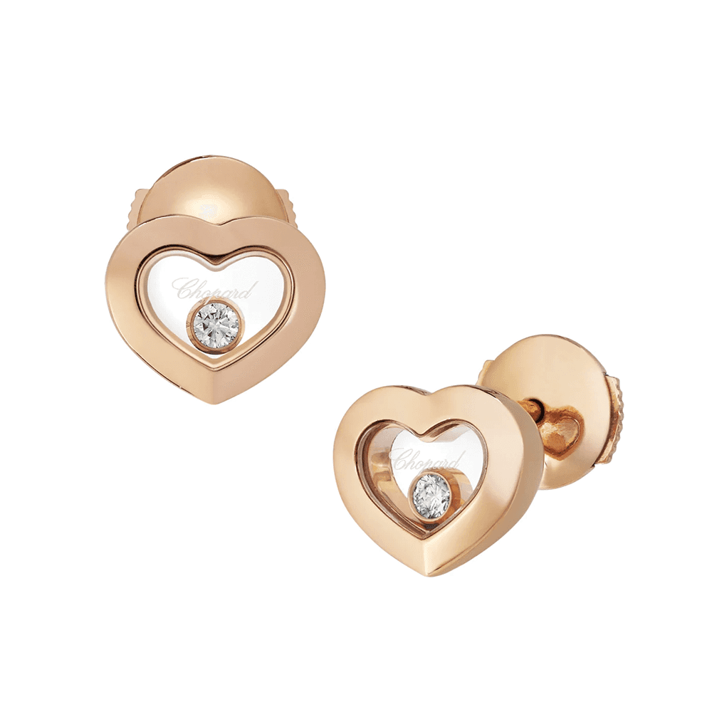 Happy Diamonds Icons 18ct Rose Gold Heart Earrings