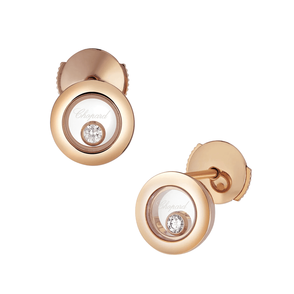 Happy Diamonds Icons 18ct Rose Gold Round Earrings