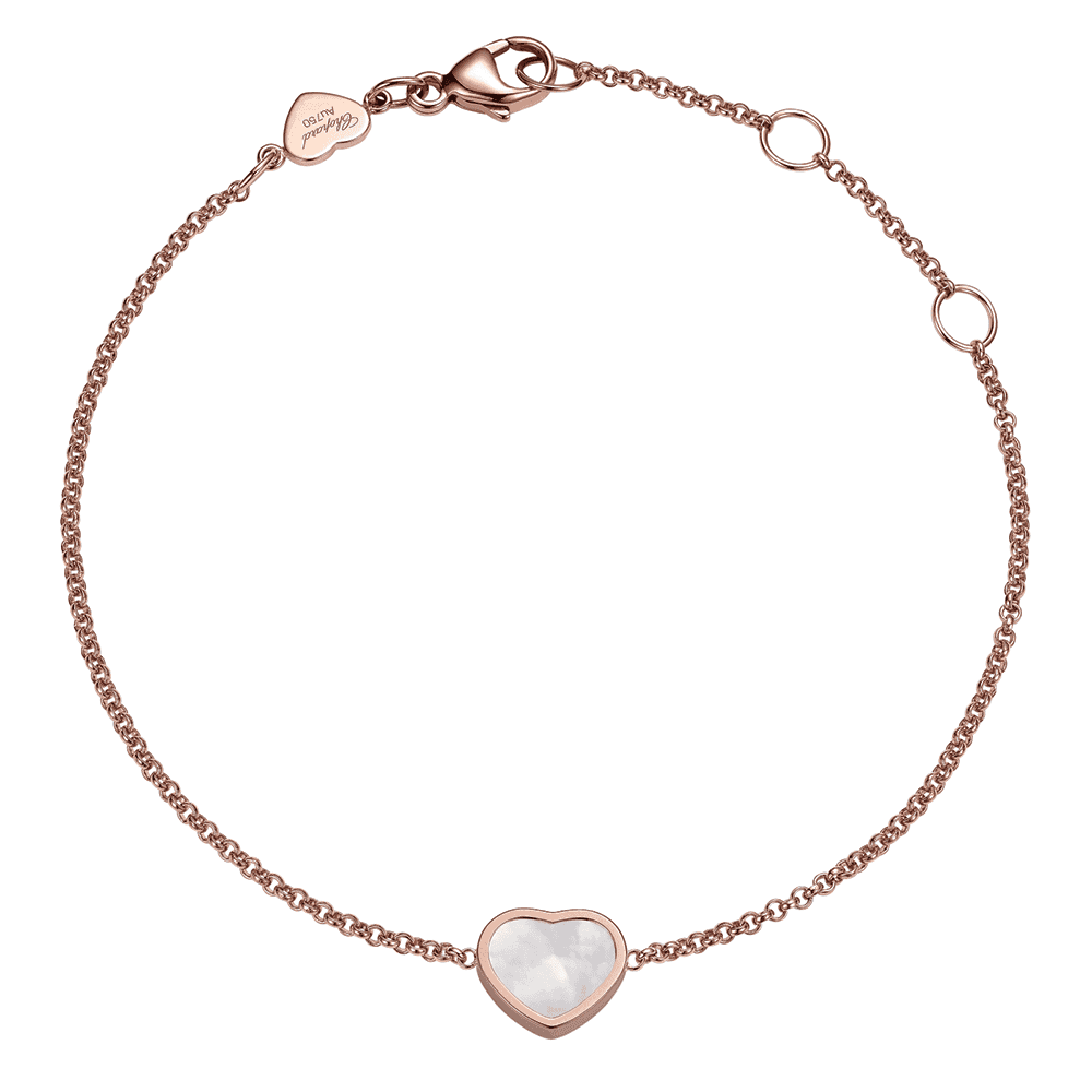 18ct Rose Gold My Happy Hearts Mother Of Pearl Bracelet