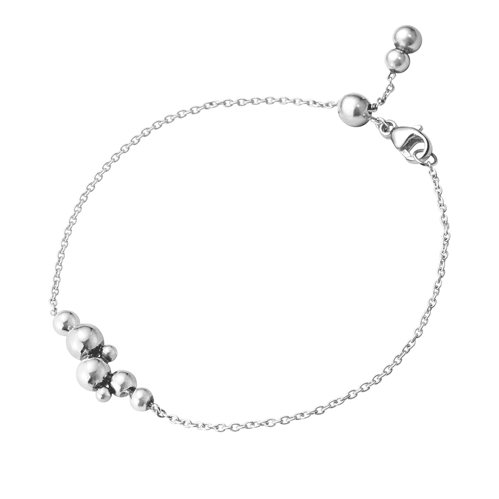 Moonlight Grapes Sterling Silver Chain Bracelet